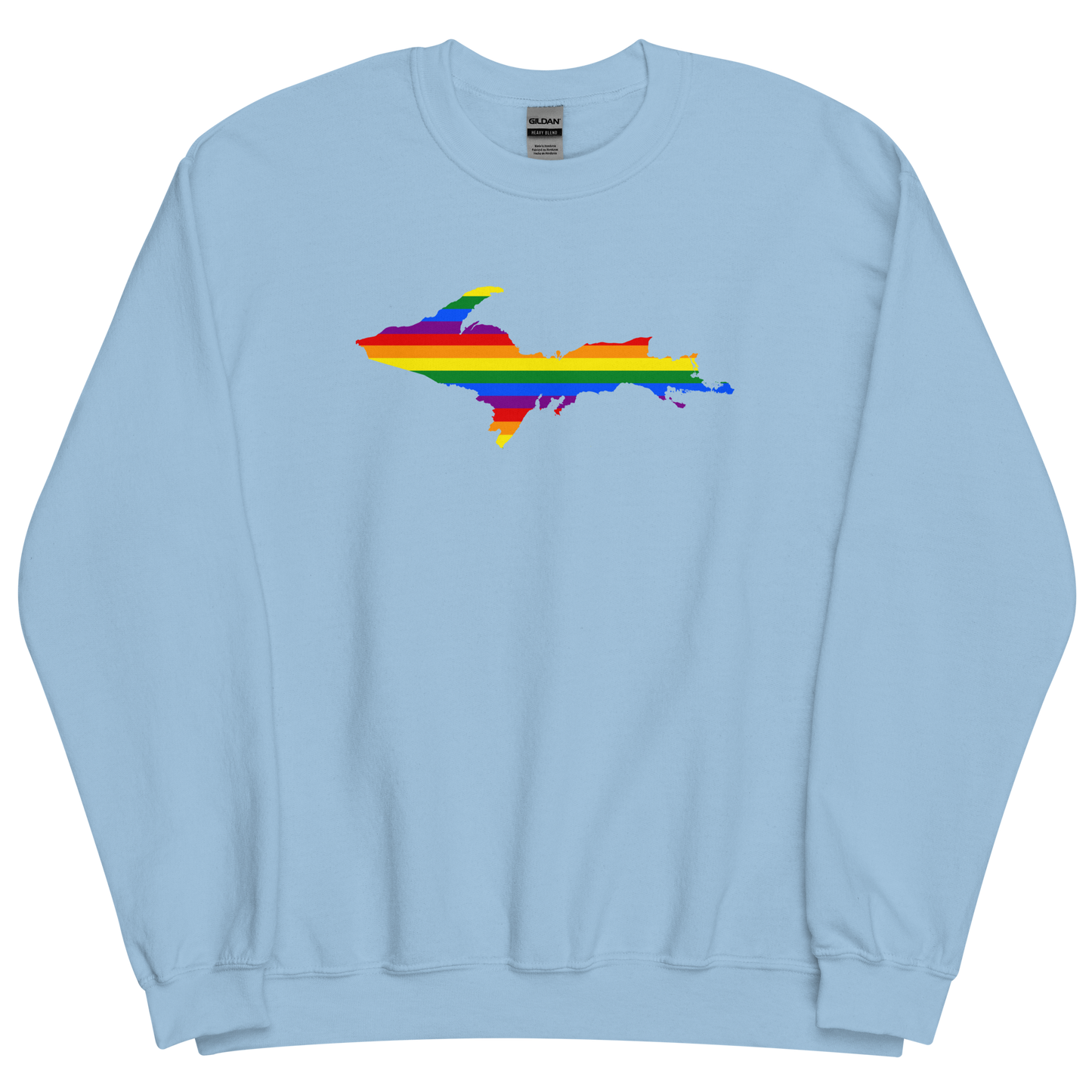 Michigan Upper Peninsula Sweatshirt (w/ UP Pride Flag Outline) | Unisex Standard