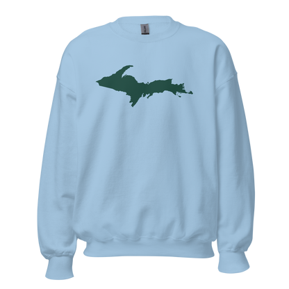 Michigan Upper Peninsula Sweatshirt (w/ Green UP Outline) | Unisex Standard