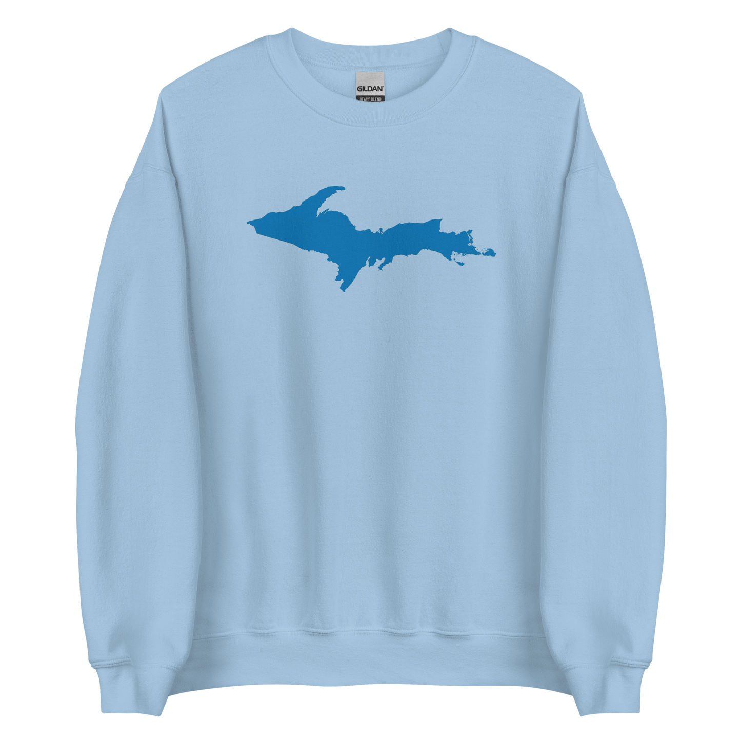 Michigan Upper Peninsula Sweatshirt (w/ Azure UP Outline) | Unisex Standard