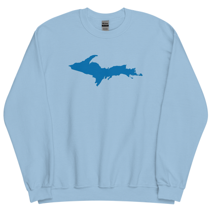 Michigan Upper Peninsula Sweatshirt (w/ Azure UP Outline) | Unisex Standard