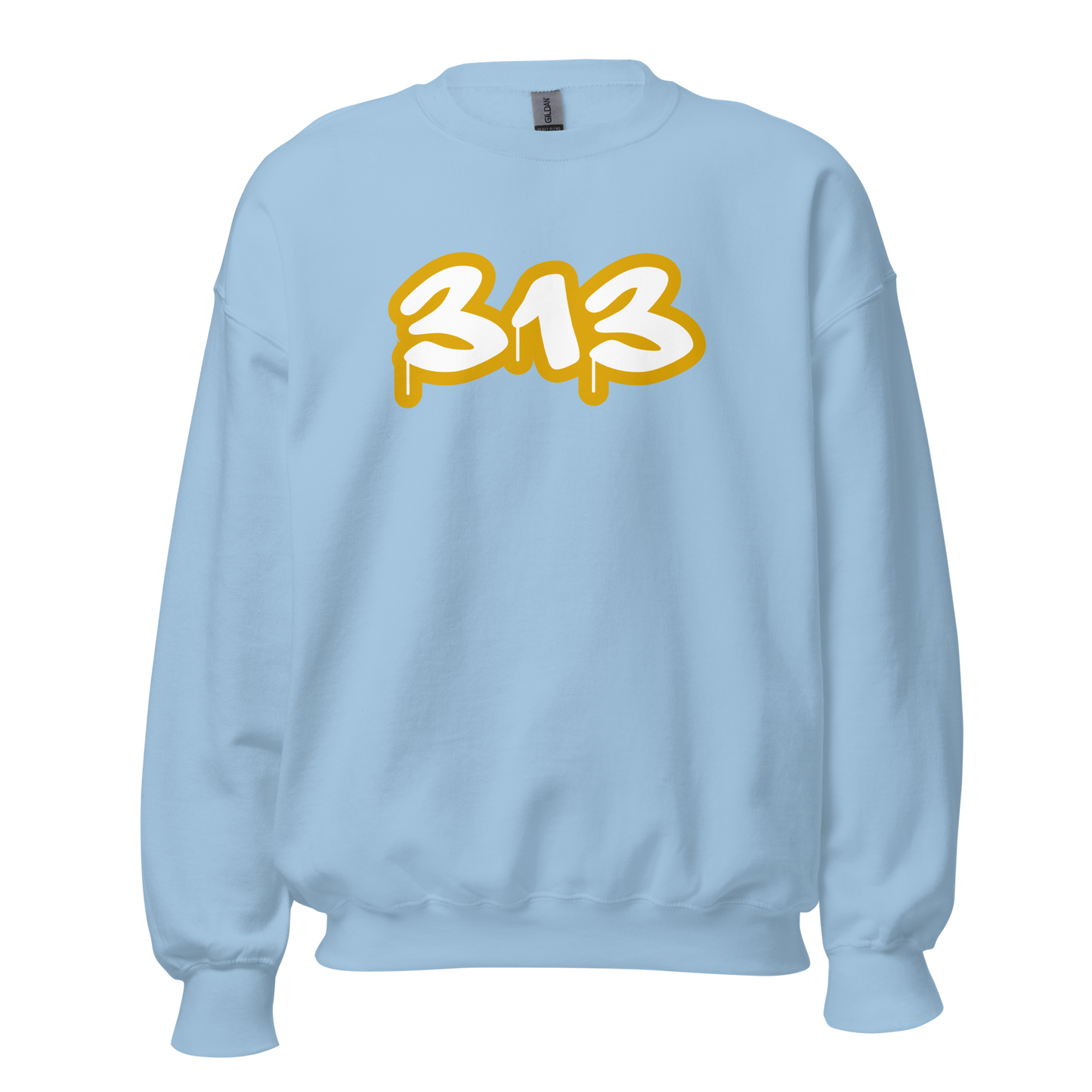 Detroit '313' Sweatshirt (Gold Tag Font) | Unisex Standard