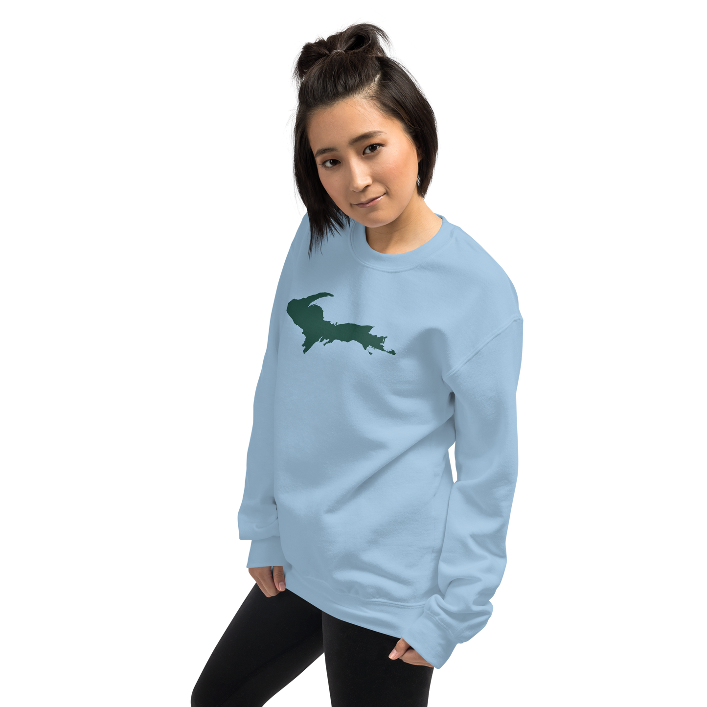 Michigan Upper Peninsula Sweatshirt (w/ Green UP Outline) | Unisex Standard