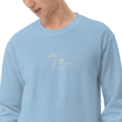 Great Lakes Sweatshirt | Unisex Standard - Ice Blue Emb.