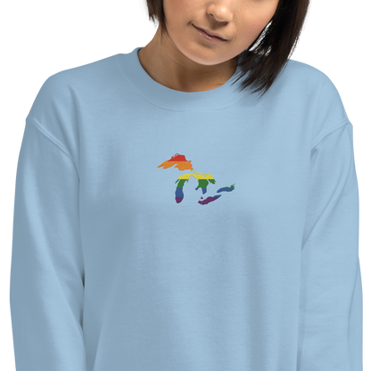 Great Lakes Sweatshirt | Unisex Standard - Rainbow Pride Emb.