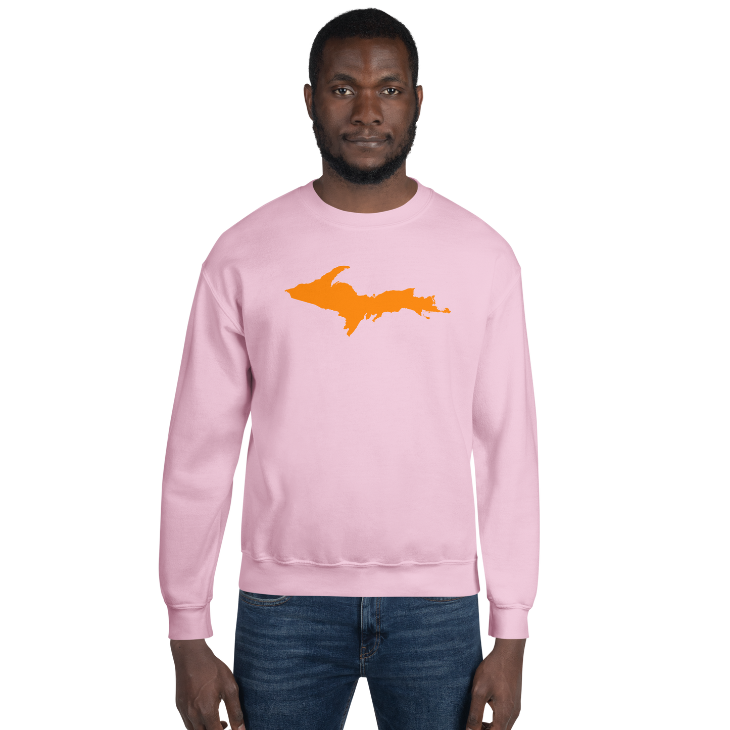 Michigan Upper Peninsula Sweatshirt (w/ Orange UP Outline) | Unisex Standard