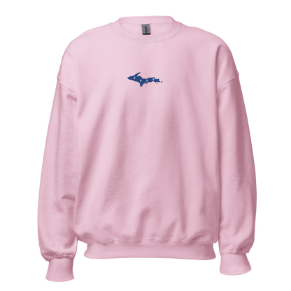 Michigan Upper Peninsula Sweatshirt (w/ Embroidered UP Quebec Flag Outline) | Unisex Standard