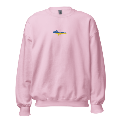 Michigan Upper Peninsula Sweatshirt (w/ Embroidered UP Ukraine Outline) | Unisex Standard