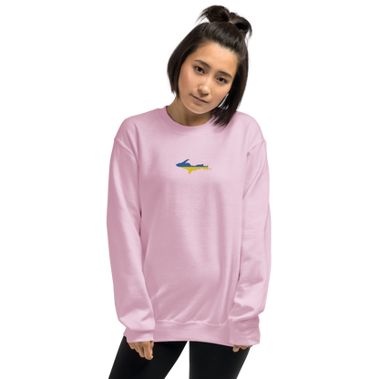 Michigan Upper Peninsula Sweatshirt (w/ Embroidered UP Ukraine Outline) | Unisex Standard