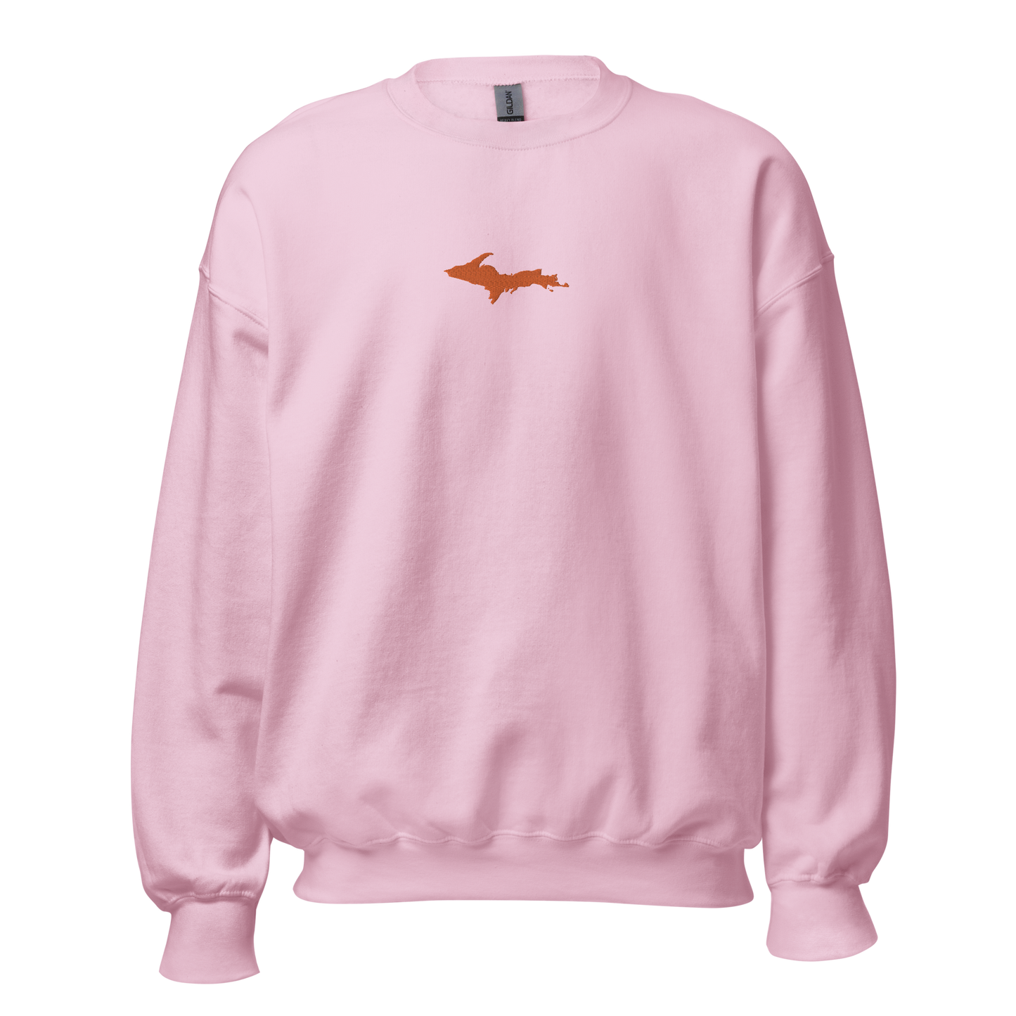 Michigan Upper Peninsula Sweatshirt (w/ Embroidered Orange UP Outline) | Unisex Standard