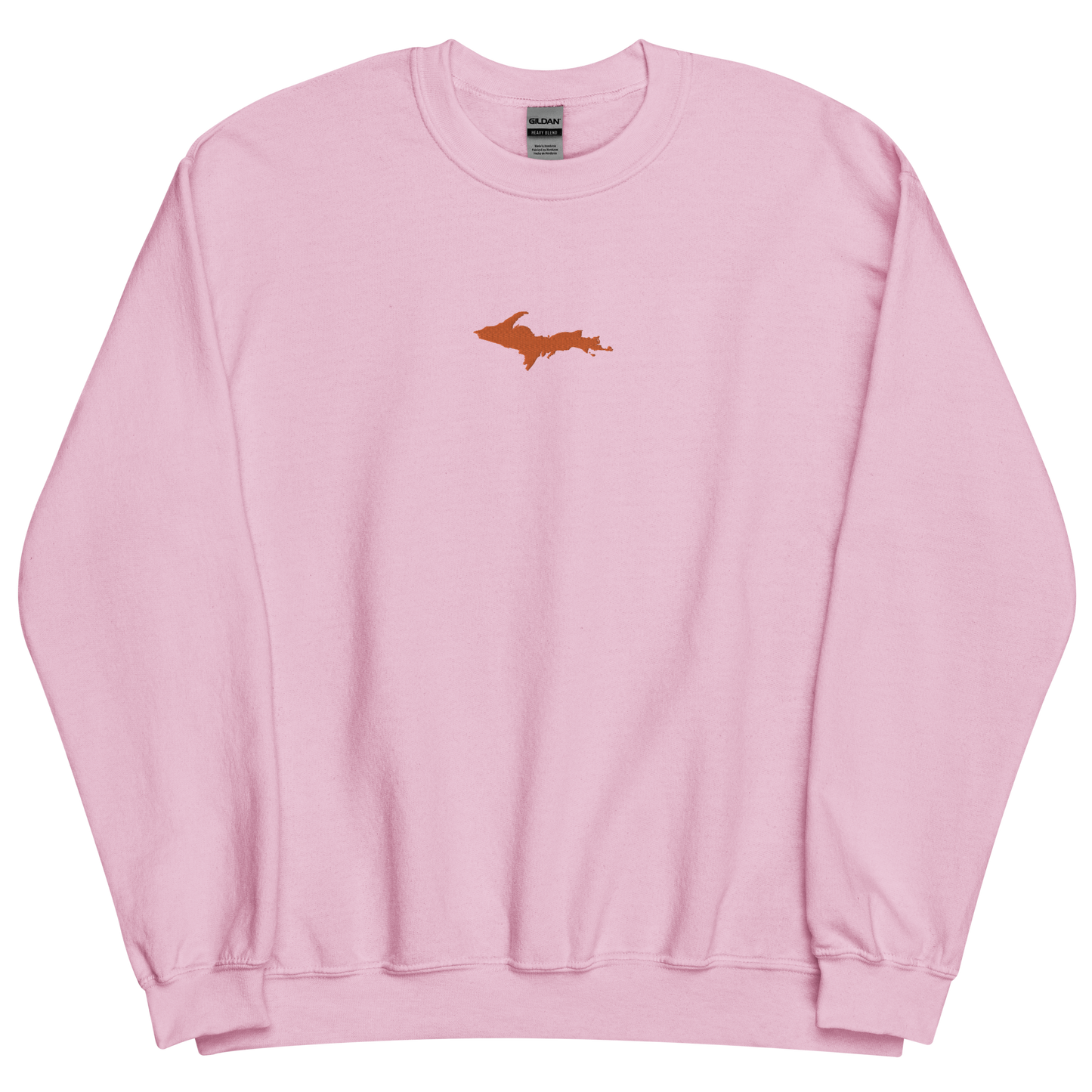 Michigan Upper Peninsula Sweatshirt (w/ Embroidered Orange UP Outline) | Unisex Standard