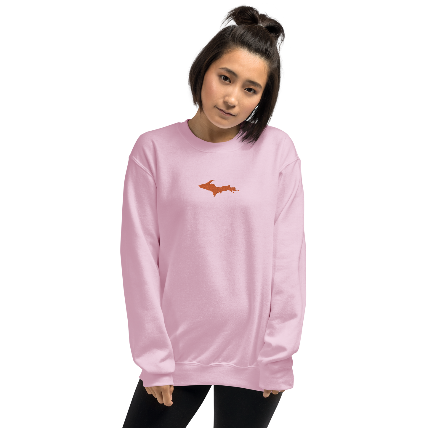 Michigan Upper Peninsula Sweatshirt (w/ Embroidered Orange UP Outline) | Unisex Standard