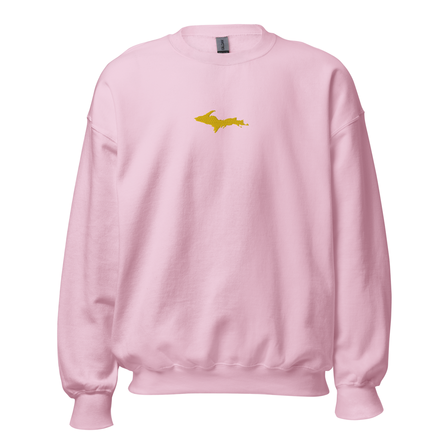 Michigan Upper Peninsula Sweatshirt (w/ Embroidered Gold UP Outline) | Unisex Standard