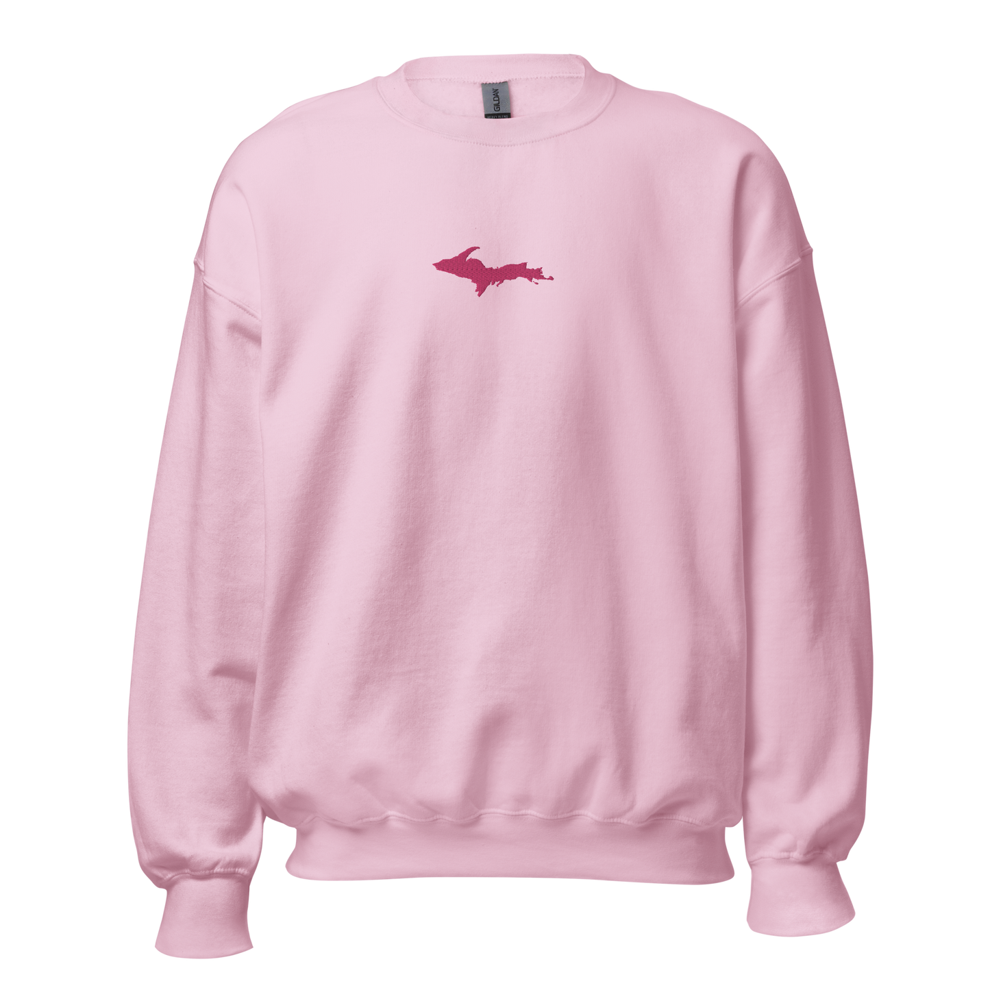 Michigan Upper Peninsula Sweatshirt (w/ Embroidered Pink UP Outline) | Unisex Standard