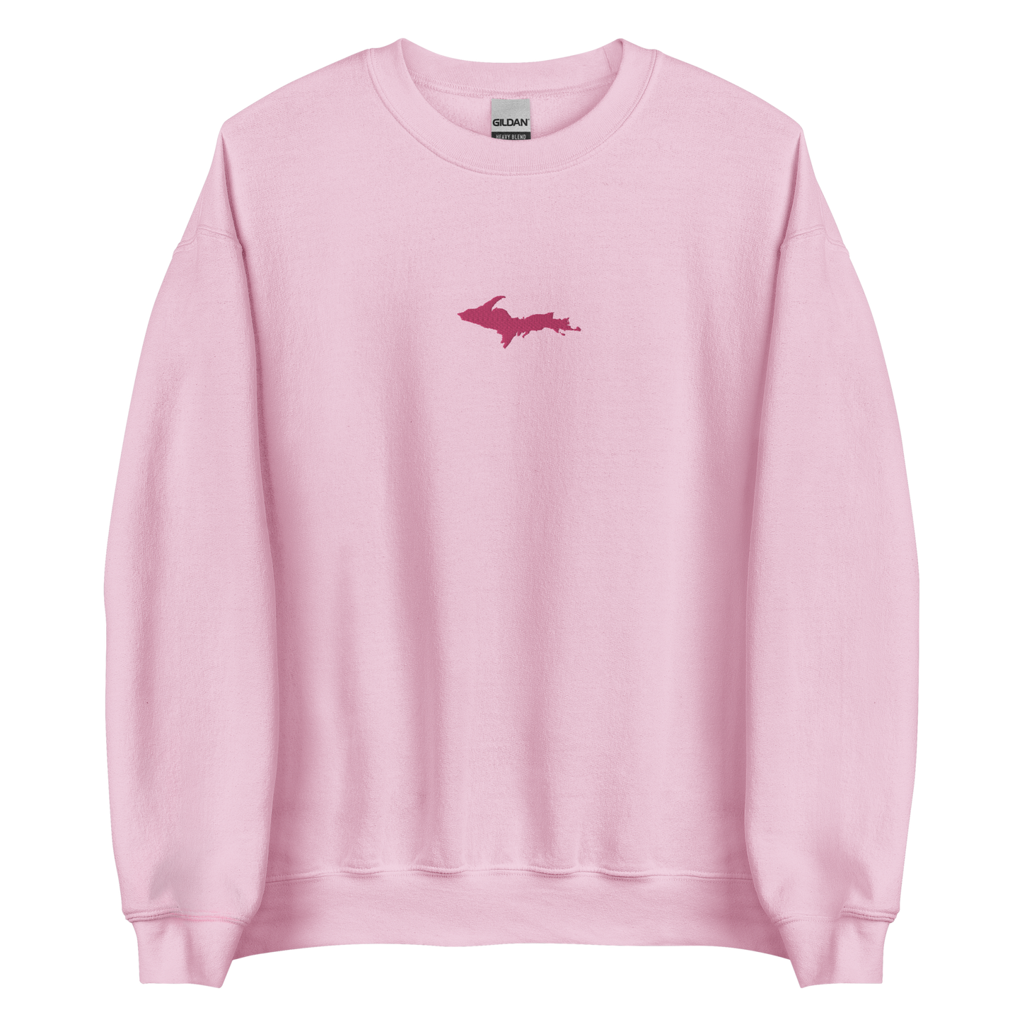 Michigan Upper Peninsula Sweatshirt (w/ Embroidered Pink UP Outline) | Unisex Standard