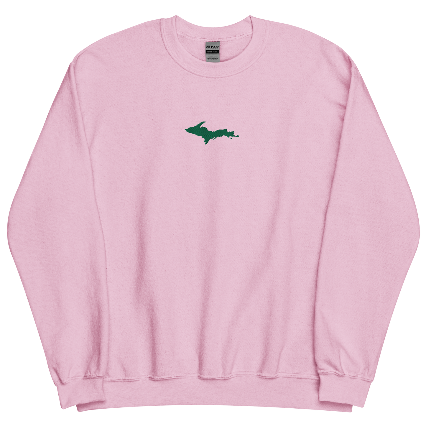 Michigan Upper Peninsula Sweatshirt (w/ Embroidered Green UP Outline) | Unisex Standard