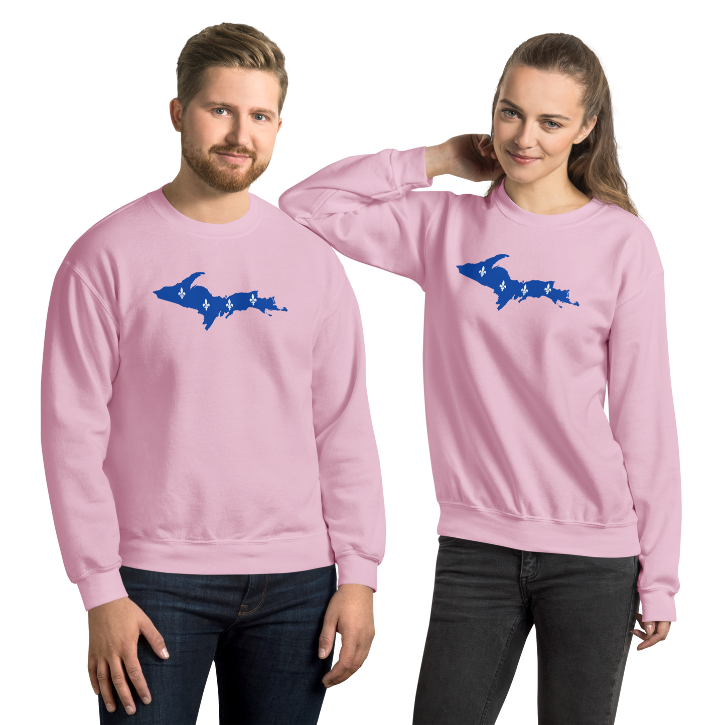 Michigan Upper Peninsula Sweatshirt (w/ UP Quebec Flag Outline) | Unisex Standard