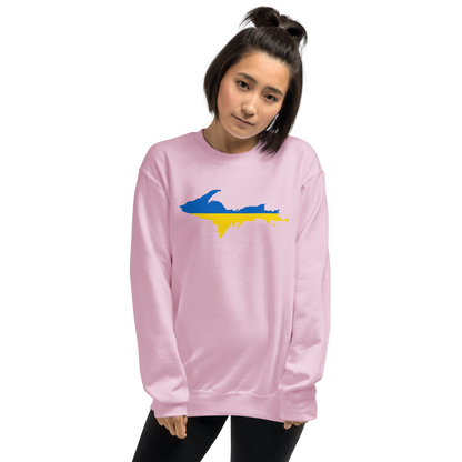 Michigan Upper Peninsula Sweatshirt (w/ UP Ukraine Outline) | Unisex Standard