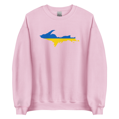 Michigan Upper Peninsula Sweatshirt (w/ UP Ukraine Outline) | Unisex Standard