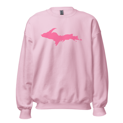 Michigan Upper Peninsula Sweatshirt (w/ Pink UP Outline) | Unisex Standard