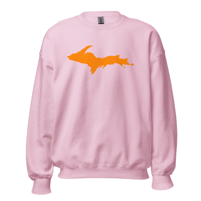 Michigan Upper Peninsula Sweatshirt (w/ Orange UP Outline) | Unisex Standard