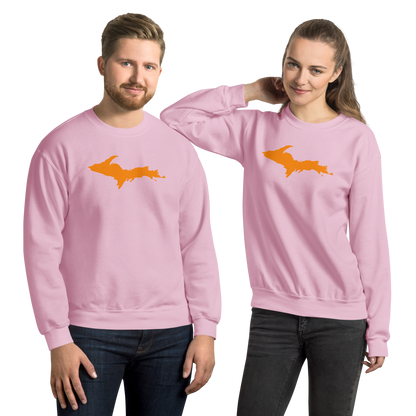 Michigan Upper Peninsula Sweatshirt (w/ Orange UP Outline) | Unisex Standard