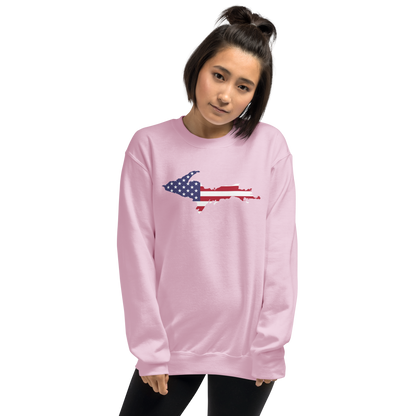 Michigan Upper Peninsula Sweatshirt (w/ UP USA Flag Outline) | Unisex Standard