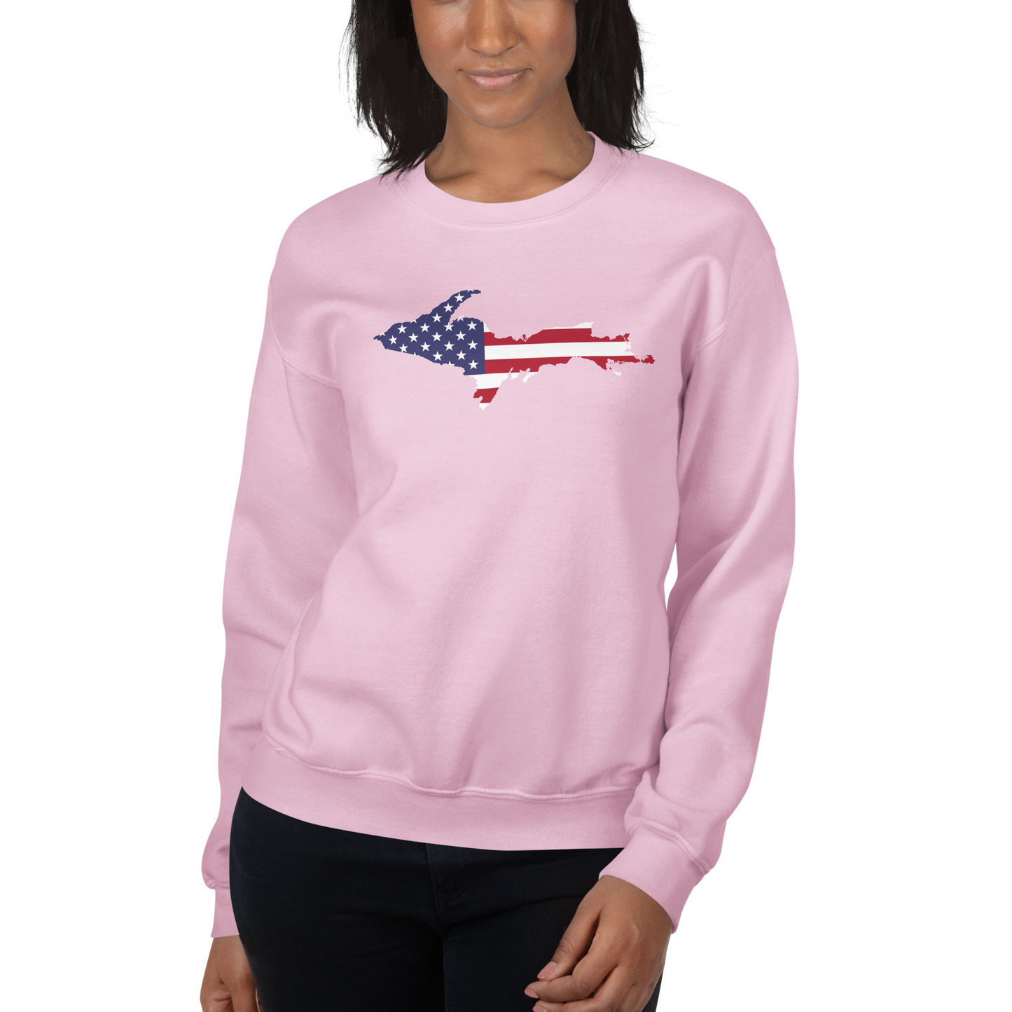 Michigan Upper Peninsula Sweatshirt (w/ UP USA Flag Outline) | Unisex Standard