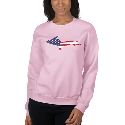 Michigan Upper Peninsula Sweatshirt (w/ UP USA Flag Outline) | Unisex Standard