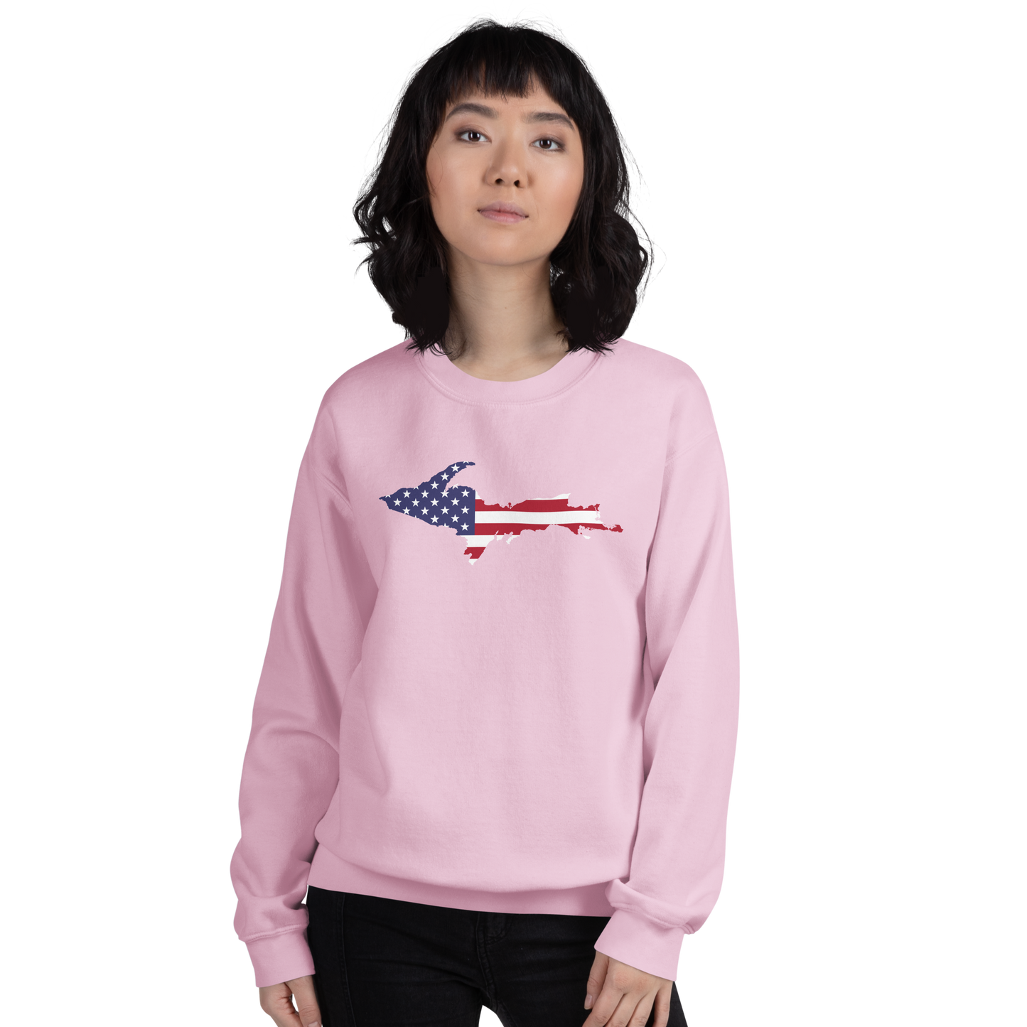 Michigan Upper Peninsula Sweatshirt (w/ UP USA Flag Outline) | Unisex Standard