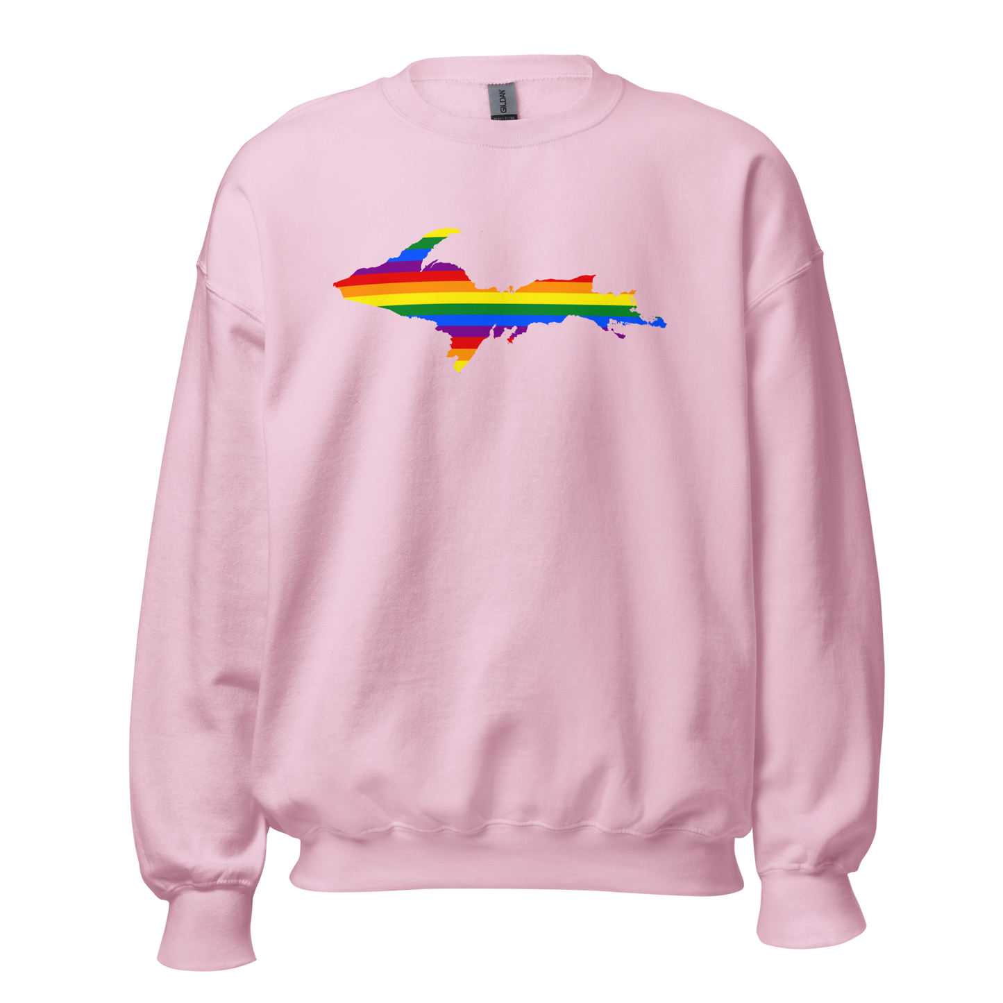 Michigan Upper Peninsula Sweatshirt (w/ UP Pride Flag Outline) | Unisex Standard