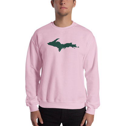 Michigan Upper Peninsula Sweatshirt (w/ Green UP Outline) | Unisex Standard