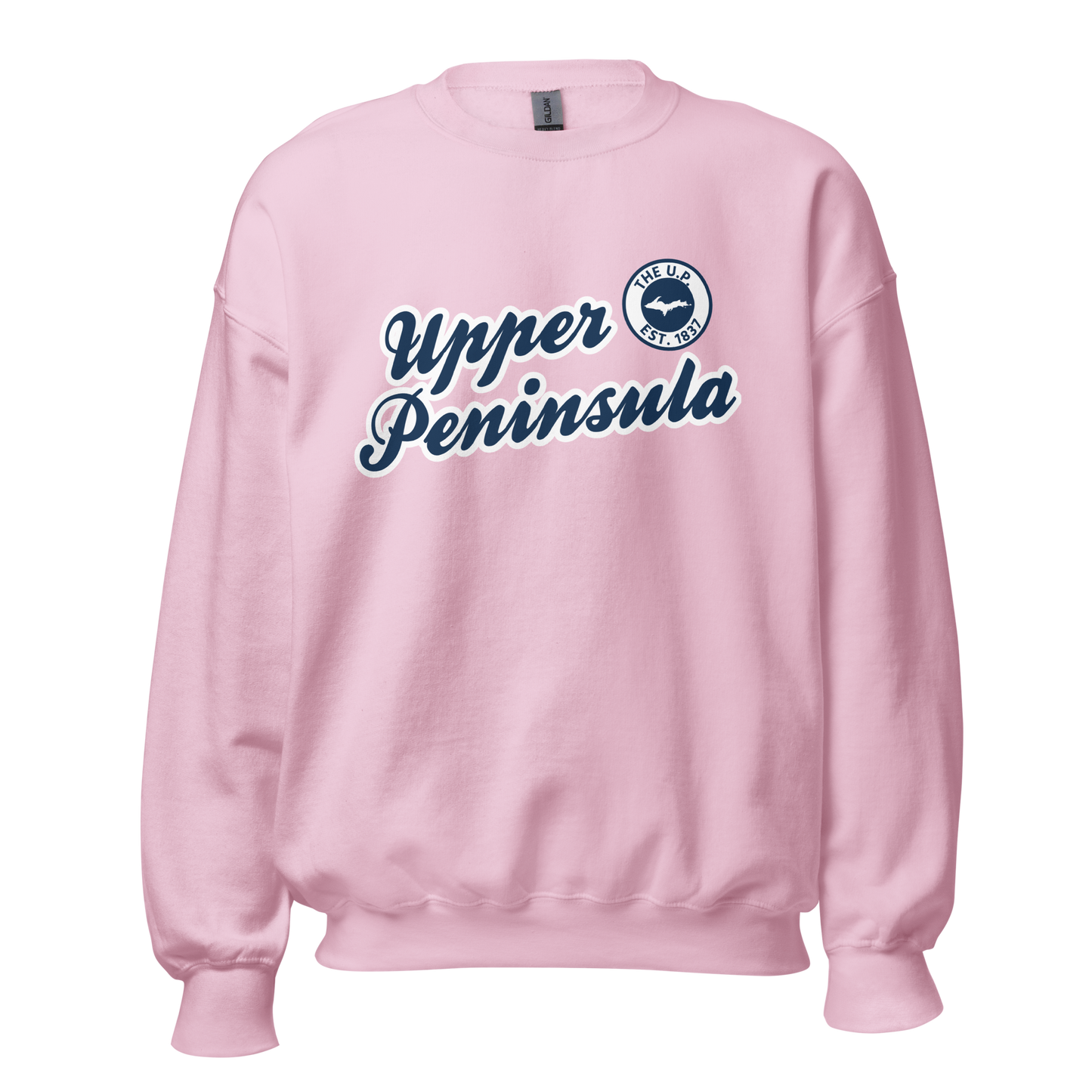 'Upper Peninsula EST. 1837' Sweatshirt (Navy Script Font) | Unisex Standard