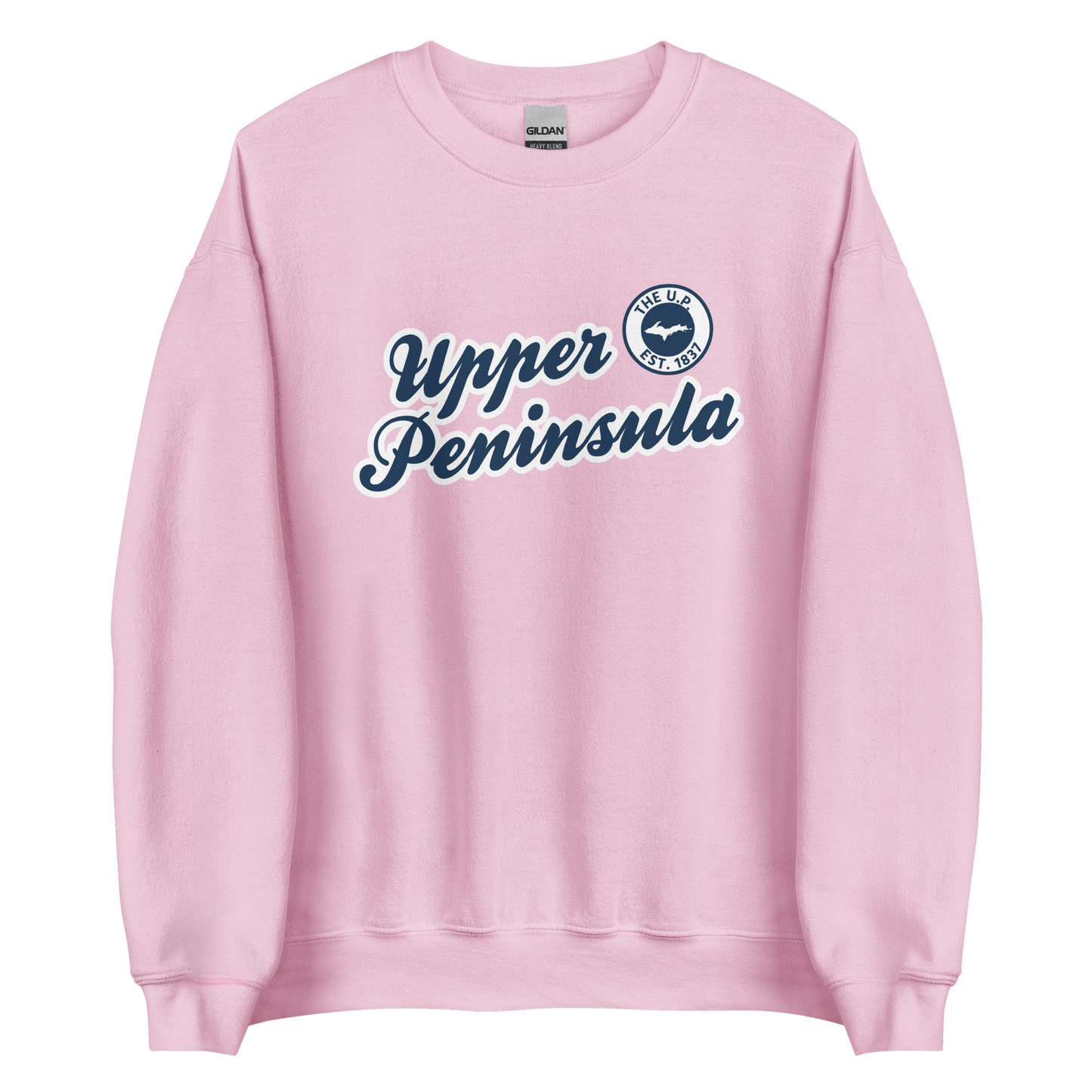 'Upper Peninsula EST. 1837' Sweatshirt (Navy Script Font) | Unisex Standard