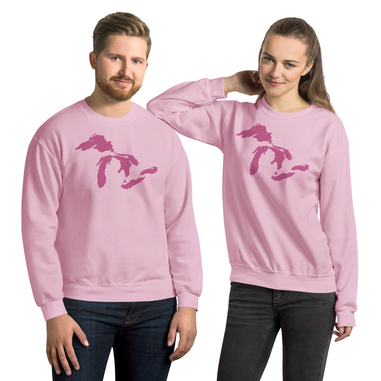 Great Lakes Sweatshirt | Unisex Standard - Apple Blossom Pink