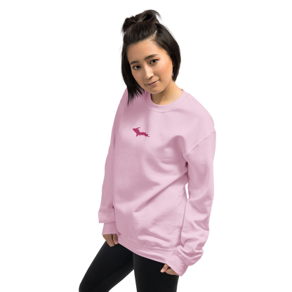 Michigan Upper Peninsula Sweatshirt (w/ Embroidered Pink UP Outline) | Unisex Standard