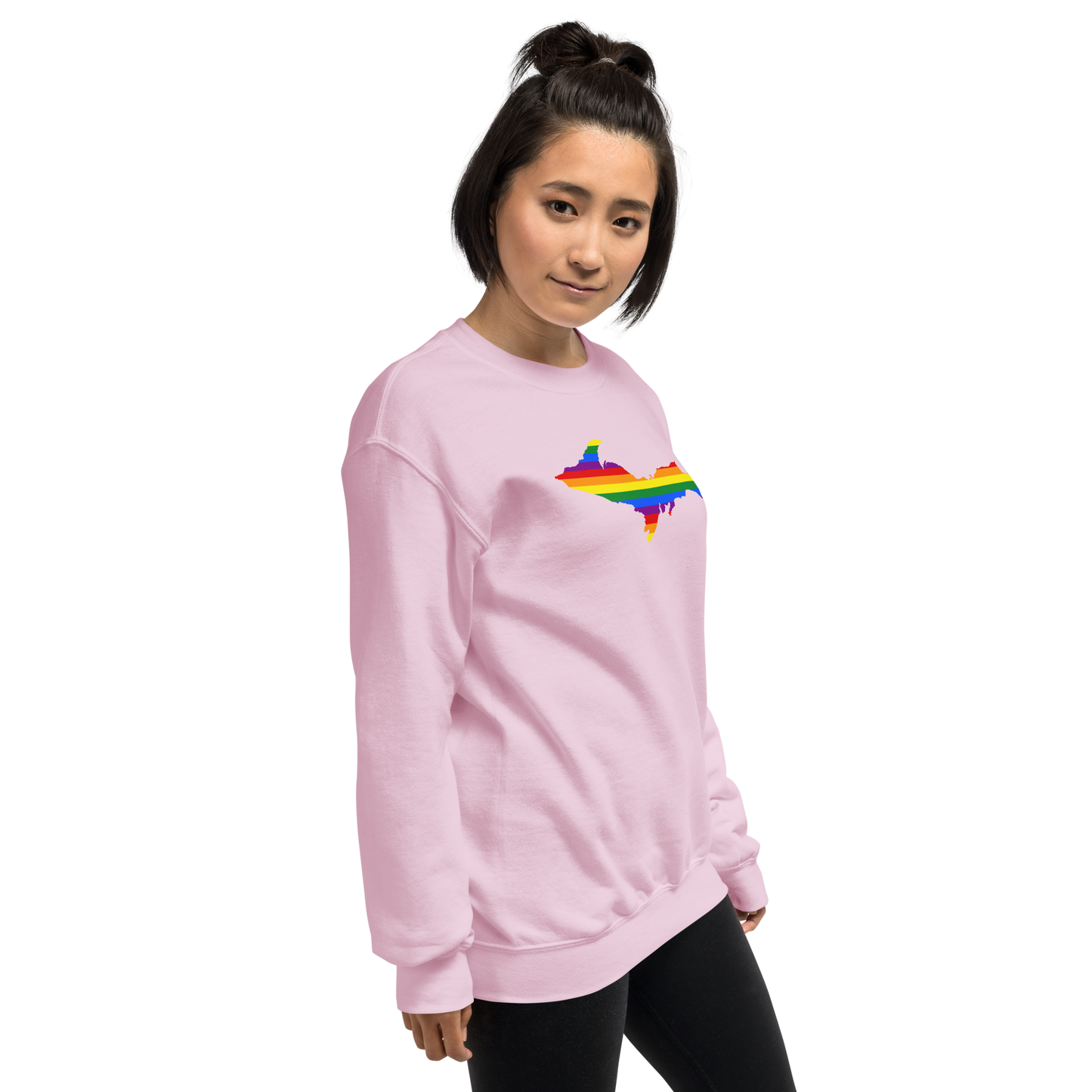 Michigan Upper Peninsula Sweatshirt (w/ UP Pride Flag Outline) | Unisex Standard