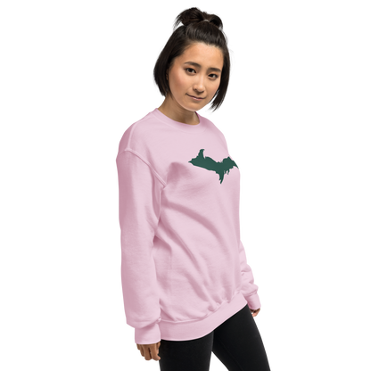 Michigan Upper Peninsula Sweatshirt (w/ Green UP Outline) | Unisex Standard