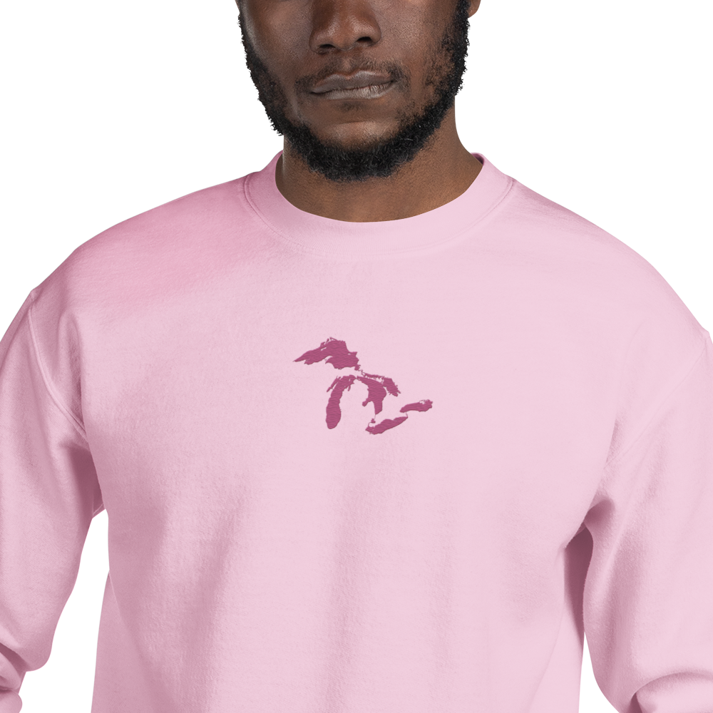 Great Lakes Sweatshirt | Unisex Standard - Apple Blossom Pink Emb.