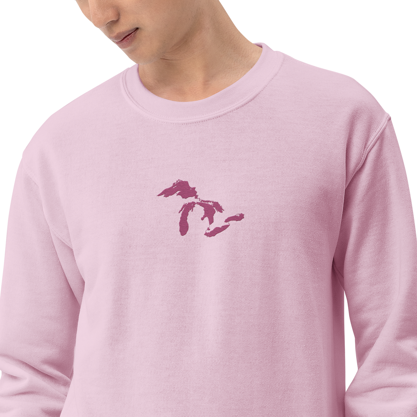 Great Lakes Sweatshirt | Unisex Standard - Apple Blossom Pink Emb.