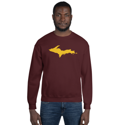 Michigan Upper Peninsula Sweatshirt (w/ Gold UP Outline) | Unisex Standard