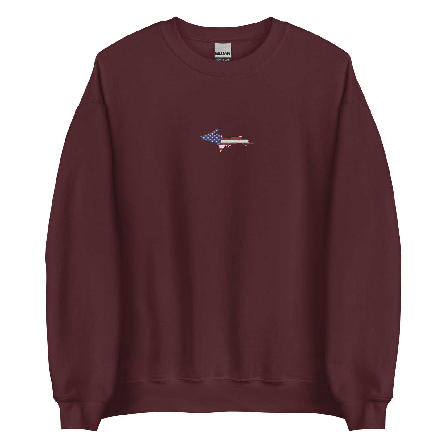 Michigan Upper Peninsula Sweatshirt (w/ Embroidered UP USA Flag Outline) | Unisex Standard