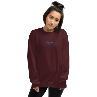 Michigan Upper Peninsula Sweatshirt (w/ Embroidered UP Quebec Flag Outline) | Unisex Standard