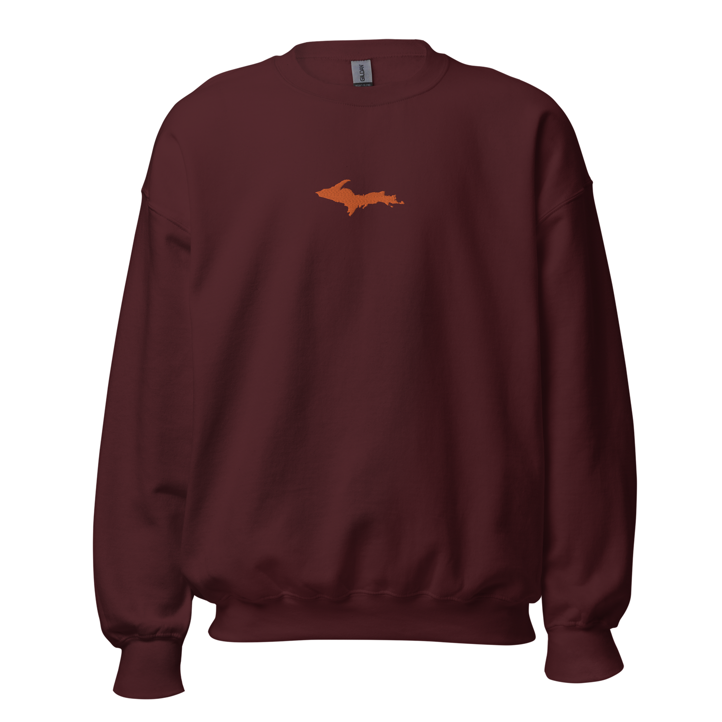 Michigan Upper Peninsula Sweatshirt (w/ Embroidered Orange UP Outline) | Unisex Standard