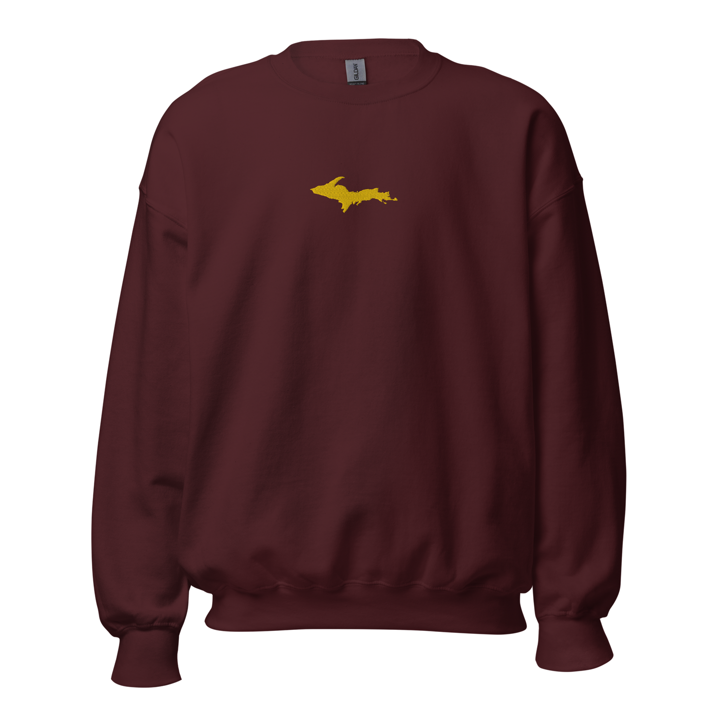 Michigan Upper Peninsula Sweatshirt (w/ Embroidered Gold UP Outline) | Unisex Standard