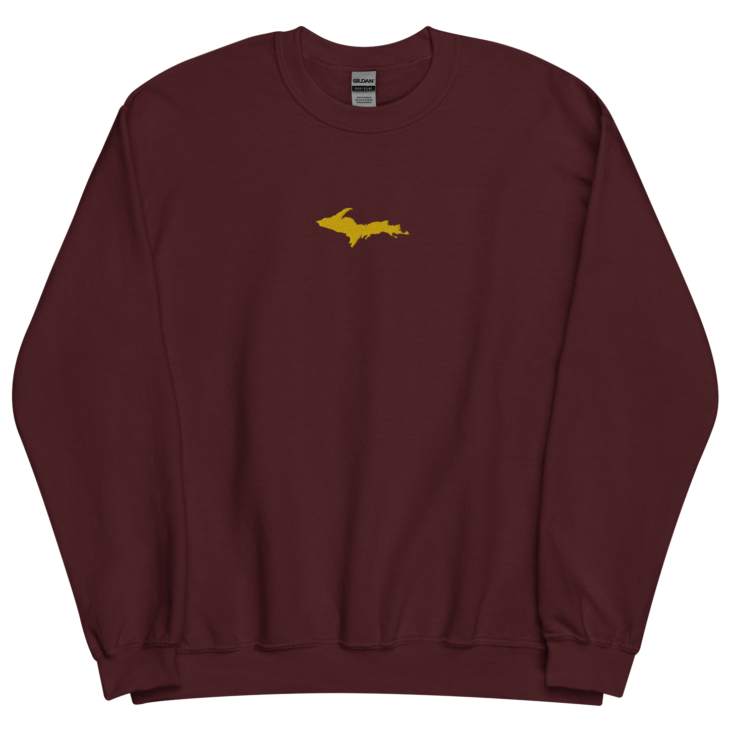 Michigan Upper Peninsula Sweatshirt (w/ Embroidered Gold UP Outline) | Unisex Standard