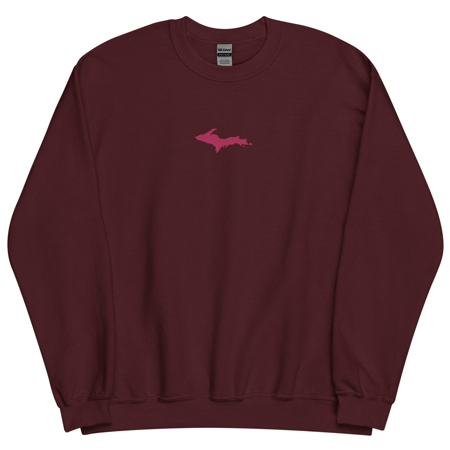 Michigan Upper Peninsula Sweatshirt (w/ Embroidered Pink UP Outline) | Unisex Standard