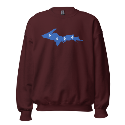 Michigan Upper Peninsula Sweatshirt (w/ UP Quebec Flag Outline) | Unisex Standard