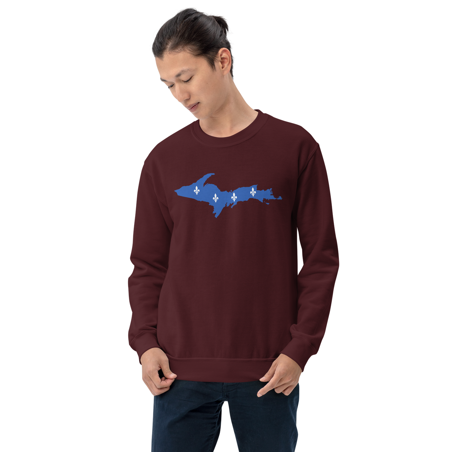 Michigan Upper Peninsula Sweatshirt (w/ UP Quebec Flag Outline) | Unisex Standard