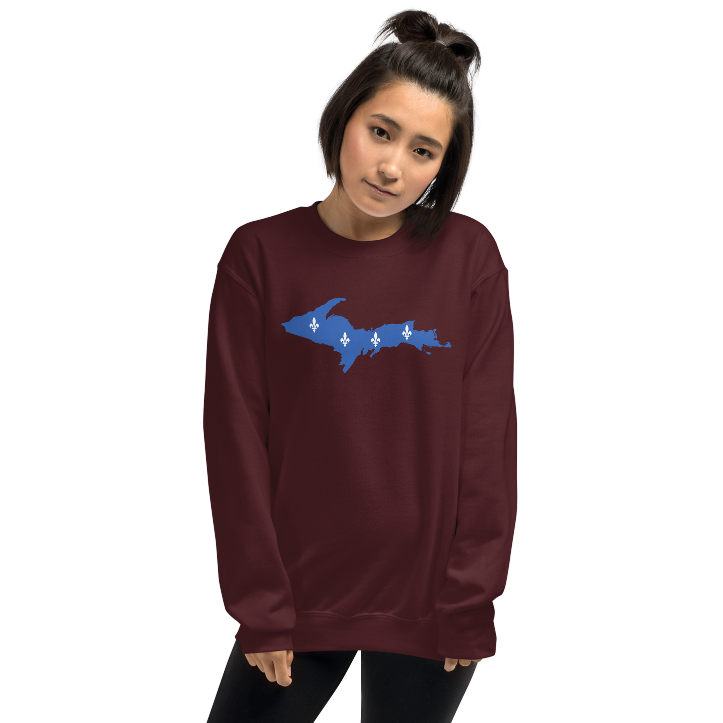 Michigan Upper Peninsula Sweatshirt (w/ UP Quebec Flag Outline) | Unisex Standard