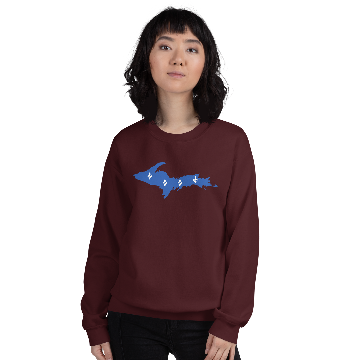 Michigan Upper Peninsula Sweatshirt (w/ UP Quebec Flag Outline) | Unisex Standard